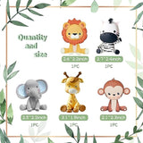 Jungle Safari Animal Cake Topper Lion Giraffe Monkey Elephant Zebra Party Decor