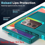 Compatible For Samsung Galaxy Note-20 Case[?????? ?????? Note 20 Ultra]: Samsung Note 20 Case, Military Grade Protection, 3 In 1 Full Body Shockproof Drop Cell Phone Cover Funda Note20, Teal Blue