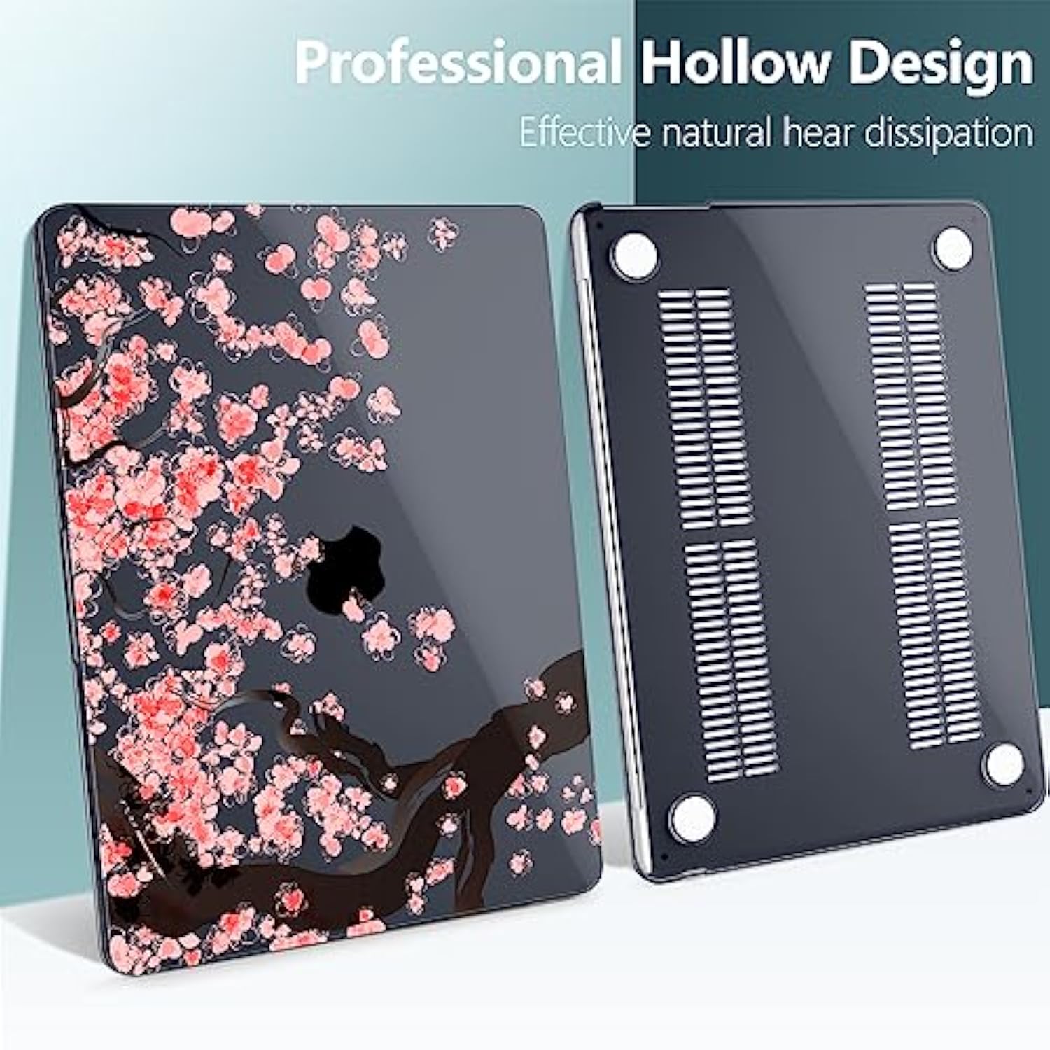For M4 Macbook Air 13.6 Inch Case 2025 2024 2023 2022 Model A3240 A3113 A2681 M3 M2 Chip, Plastic Hard Shell Case Cover With Touch Id For Macbook Air 13 Inch M4 - Cherry Blossoms