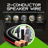 GEARit 18AWG Speaker Wire, Pro Series 18 Gauge Speaker Wire Cable (200 Feet / 60 Meters) Great Use for Home Theater Speakers and Car Speakers, Black