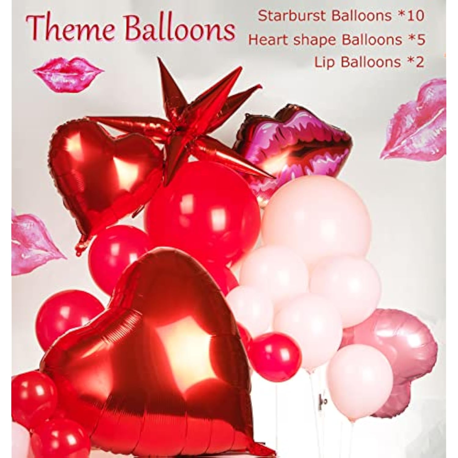 Pink And Red Balloon Garland Kit 125Pcs Valentines Day Balloon Arch Wi