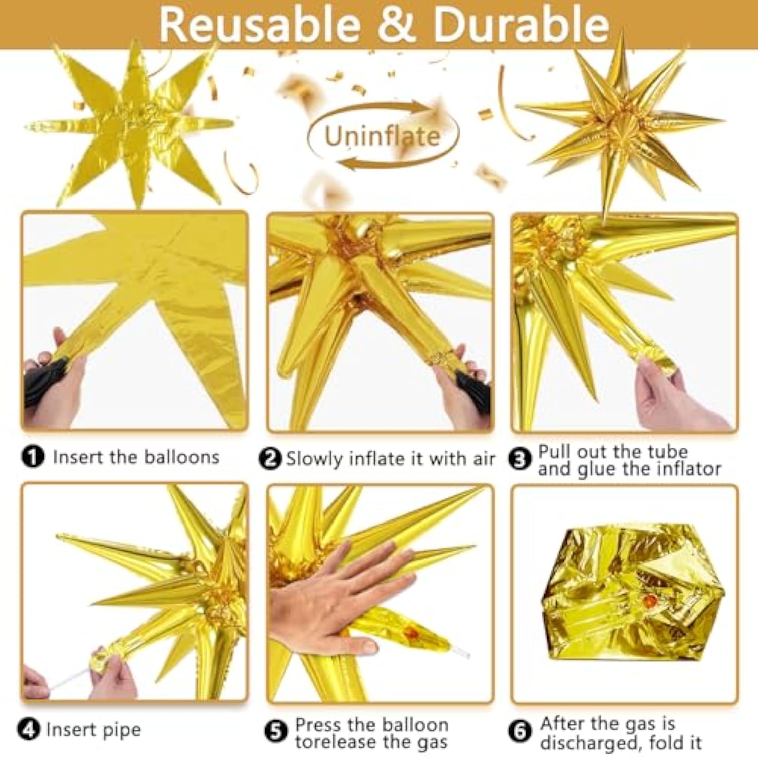 101pcs Navy Blue and Gold Balloon Arch Kit with Royal Blue and Star Balloons