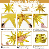 Navy Blue And Gold Balloons Arch Garland Kit, 5 10 12 18 Inch Royal Blue Gold Balloons With Explosion Star Balloons 101Pcs Balloons For Anniversary Wedding New Year Birthday Party Decorations