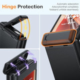 Magnetic For Samsung Galaxy Z Flip 7 Case With [Built-In Screen Protector & Hinge Protection][Foldable Invisiable Stand] Military Grade Shockproof Full Body Protection Case For Galaxy Z Flip 7