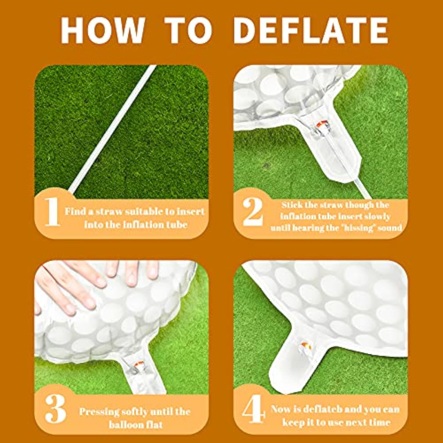 Golf Ball Balloons Decoration Golf Themed Balloons Ball Sports Round Aluminum Foil Decoration For Theme Birthday Party (12 Pieces)