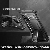 For Samsung S20 Plus Case, [Built In Screen Protector And Kickstand] Heavy Duty Grade Protection Shockproof Protective Cover For Samsung S20 Plus - Black