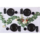 175 Pcs Black Party Supplies Disposable Dinnerware Set Plastic Plates And Paper Napkins Cups Silverware Serve 25 Sets For Birthday Bridal Shower Wedding Engagement Graduation Parties