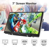 Raspberry Pi Screen, 7 Inch Portable Monitor External Display 800X480 Ips Screen Small Hdmi Monitor For Raspberry Pi 400/4/3/2/Zero/B/B+ Jetson Nano Win11/10/8/7 (Non-Touch)