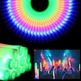 36 Pcs Led Foam Glow Sticks Bulk,Glow In The Dark Party Supplies?Foam Light Up Sticks 3 Modes Of Color Flashing For Birthday,Wedding,Raves,Carnival,Halloween Christmas,New Year,Concert