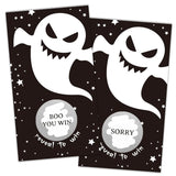 Spooky Ghost Party Game Scratch Off Cards?32 Pcs? Funny Halloween Activity For Groups Kids Adults Festive Raffle Tickets Black And White Party Favors Halloween Holiday Games Supplies