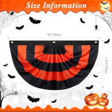 Halloween Flag Bunting 4pcs 3x1.5ft Pleated Banner with Grommets for Indoor Outdoor Decor