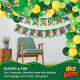 Officially Licensed Wild Kratts Birthday Party Supplies - 1 Pre-Strung Happy Birthday Banner - Wild Kratts Birthday Party Supplies