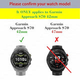 [4 Pack] Screen Protector For Garmin Approach S70 42Mm Gps Golf Watch + Silicone Anti-Dust Plugs Tempered Glass Anti-Scratch Bubble-Free Easy Installation