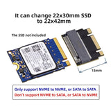 Cy M.2 2230 To 2242 Extension Adapter,Ngff B+M Key Nvme M-Key 2230 To 2242 Mal