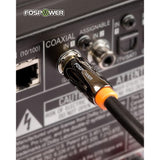 FosPower Digital Audio Coaxial Cable [24K Gold Plated Connectors] Premium S/PDIF RCA Male to RCA Male for Home Theater, HDTV, Subwoofer, Hi-Fi Systems - 3ft
