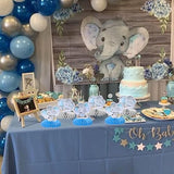 6PCS Blue Elephant Honeycomb Table Centerpieces, "It's a Boy" Baby Shower Decor