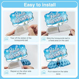 14Pcs Winter Wonderland Party Decorations Winter Centerpieces for Table, Winter Party Decorations Snowflake Centerpieces for Tables, Winter Table Decorations Honeycomb Centerpieces for Frozen Party