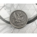 Two-Headed Eagle Gray Silver Metal Shank Double Blazer Button Set. 6 P