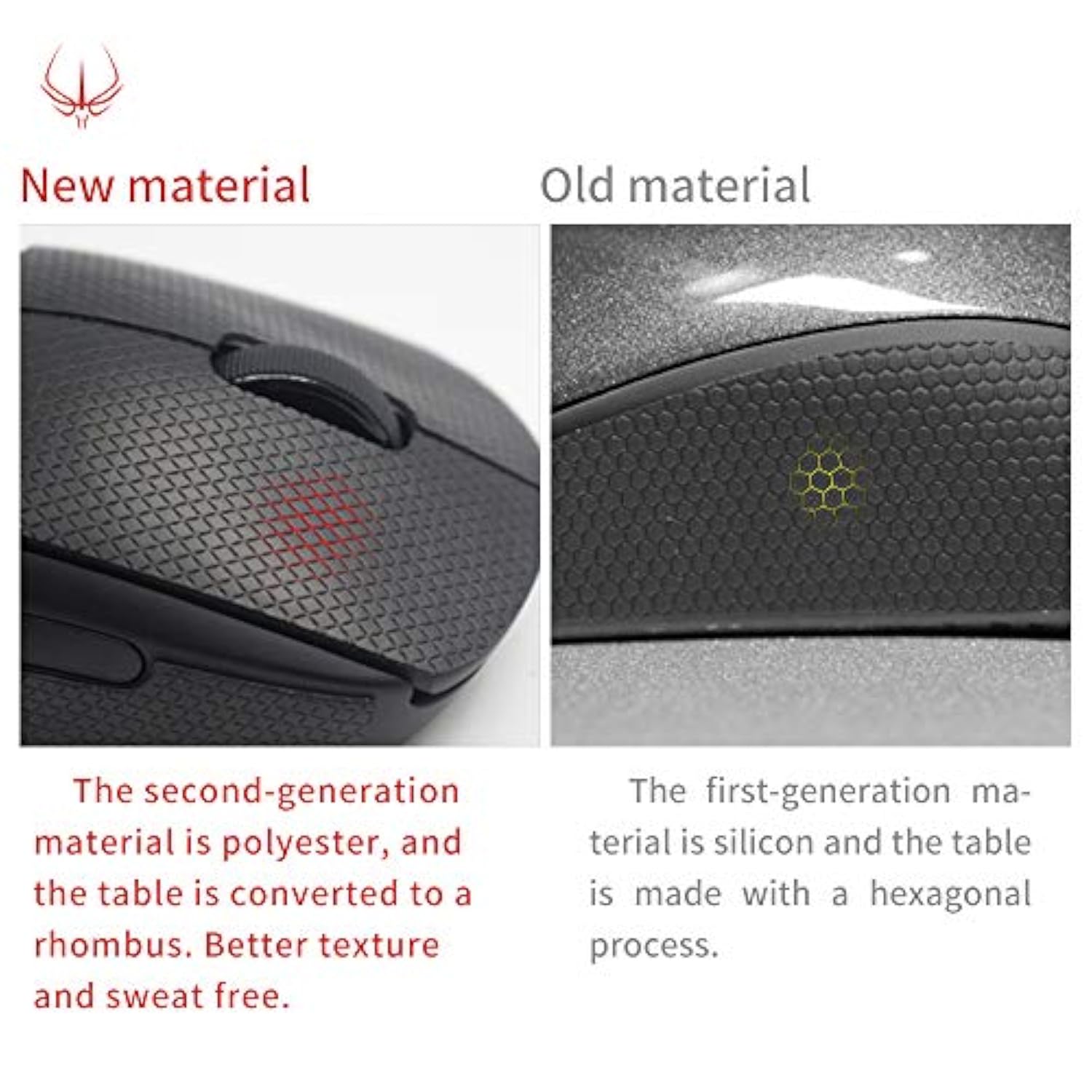 2.0 Mouse Grip Tape Compatible With Logitech G Pro Wireless Gaming Mouse Skins, Anti Slip, Sweat Resistant, Cut To Fit, Easy To Apply, Professional Mice Upgrade