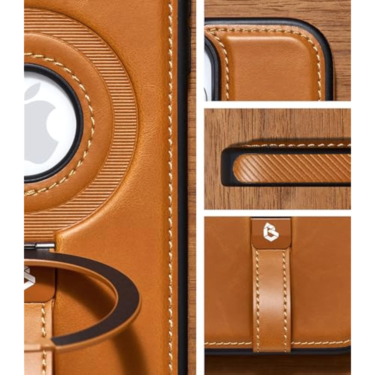 Magnetic Ring Grip Holder For 16 Pro Max Case | Protective Phone Leather Case | Compatible With Magsafe | Built In Kickstand (Brown, Ip 16 Pro Max-6.9Inch)