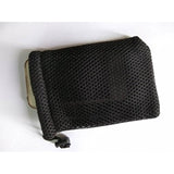 6 Pcs Black Cell Phone or MP3 Nylon Mesh Drawstring Pouch Bags
