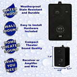 Acoustic Audio 251B Indoor Outdoor 3 Way Speakers 400 Watt Black Pair