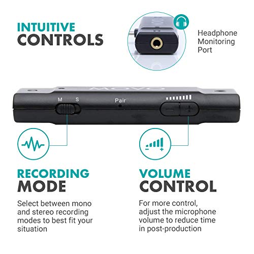 Edge-DI Wireless Lavalier for iPhone - Perfect Compact Lav Mic for Smartphone Gimbal Stabilizer - Great for Vlogging, Filming, Teachers, and More -