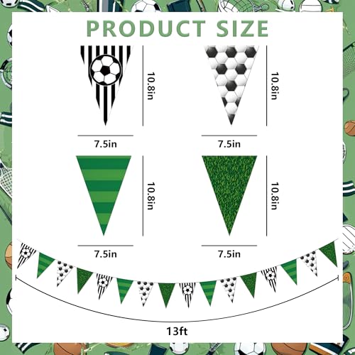 Soccer Party Decorations 4 Pcs Soccer Banner Pennant