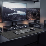 2 Pcs Large Felt Desk Mat, 40''X16'' With Non-Slip Full Desk Mouse Pad,Office Computer Desk For Keyboard Mat,Felt Desk Mat For Desk Pad Protector?100X40Cm?