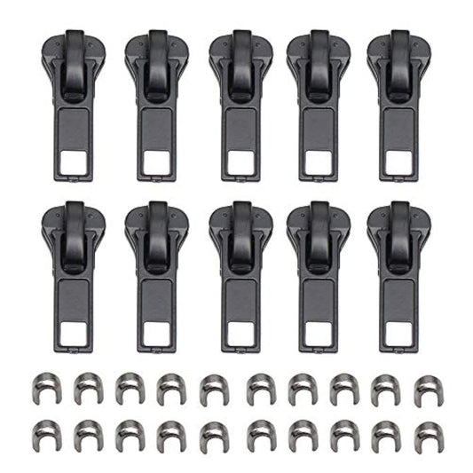 10 Pieces #5 Black Zipper Sliders Zipper Repair Zipper Replacement For