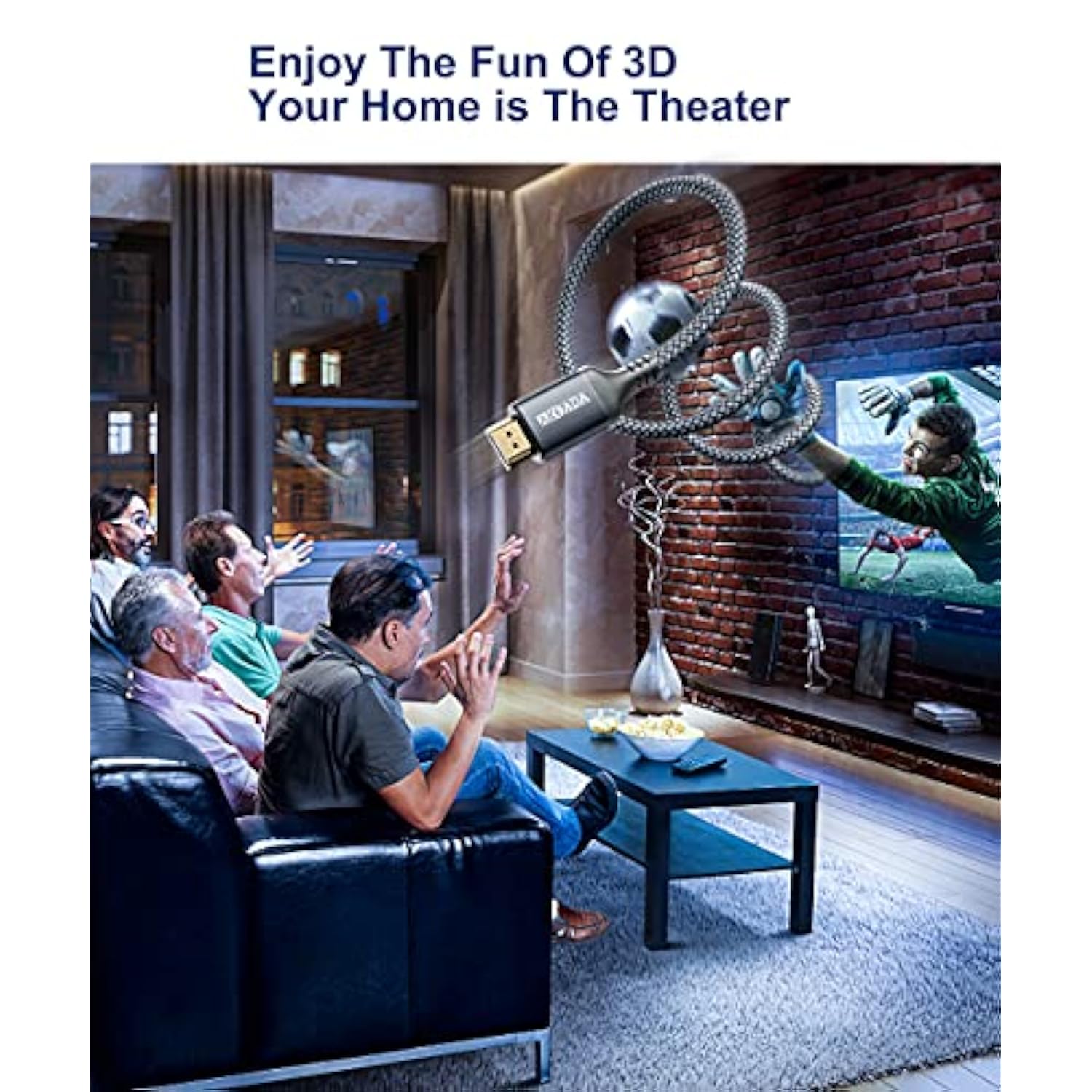 4K Hdmi Cable 30Ft, 18Gbps High Speed Hdmi 2.0 Ethernet-24Awg Nylon Braided Ca