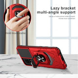For Tcl K24/Tcl K23/Tcl 50 Le/Cricket K24 5G Case Work With Magnetic Car Mount, For Tcl K24/Tcl K23/Tcl 50 Le With Screen Protector, Heavy Duty Rugged Protective Cell Phone Cover,With Kickstand.(Red)