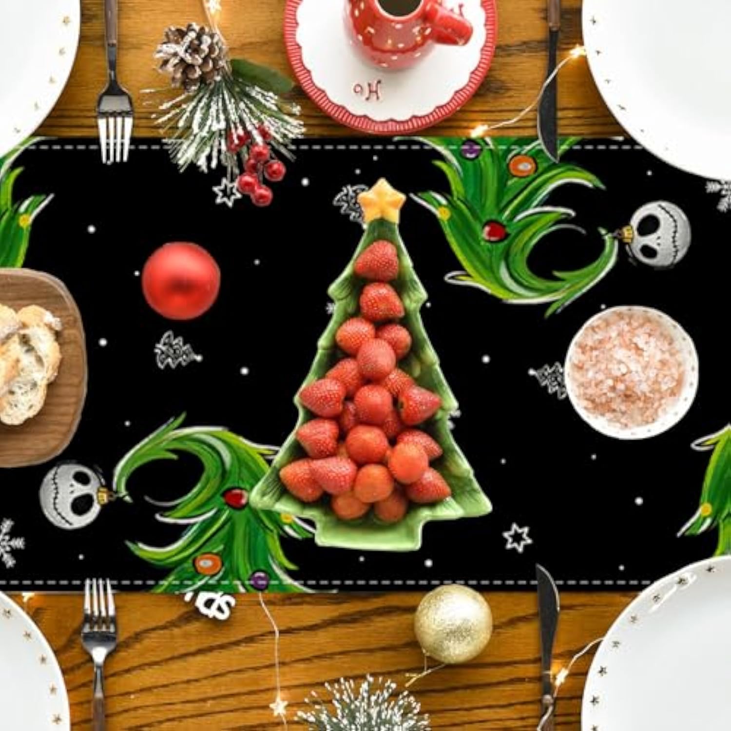 Christmas Table Runner Halloween Table Cover Decor And Christmas Decorations For Home Party