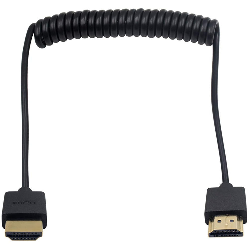 Coiled Hdmi Cable, 4K Hdmi To Hdmi Cable, Extreme Thin Hdmi Male To Male Exten