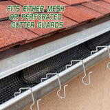 60 Pcs Gutter Light Hooks Outdoor Metal Gutter Clips Gutter Guards Christmas Light Hooks Clips Stainless Steel Gutter Hooks For Outdoor Halloween Christmas Lights Decoration