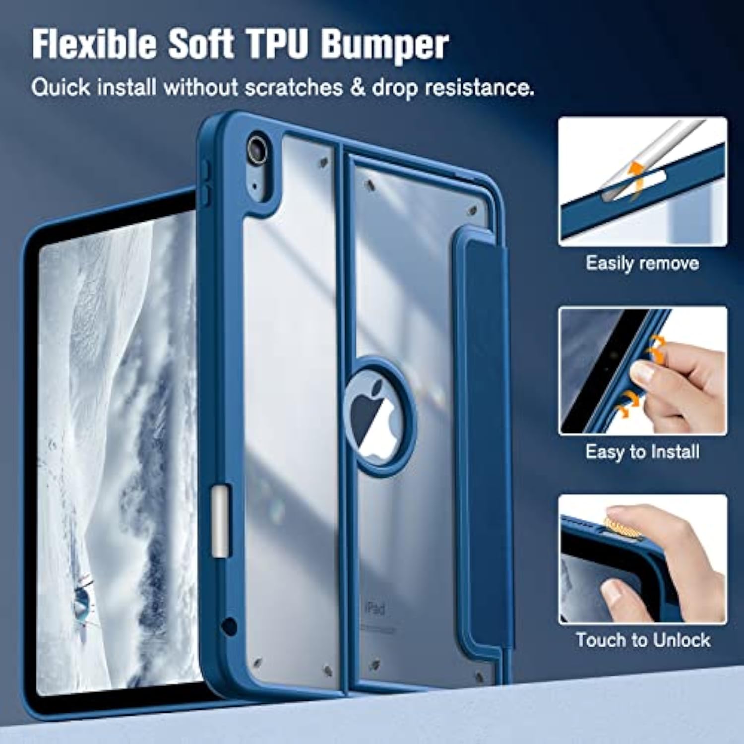 Fintie Clear Case for iPad 10th Generation 10.9 Inch Tablet (2022 Release) - M