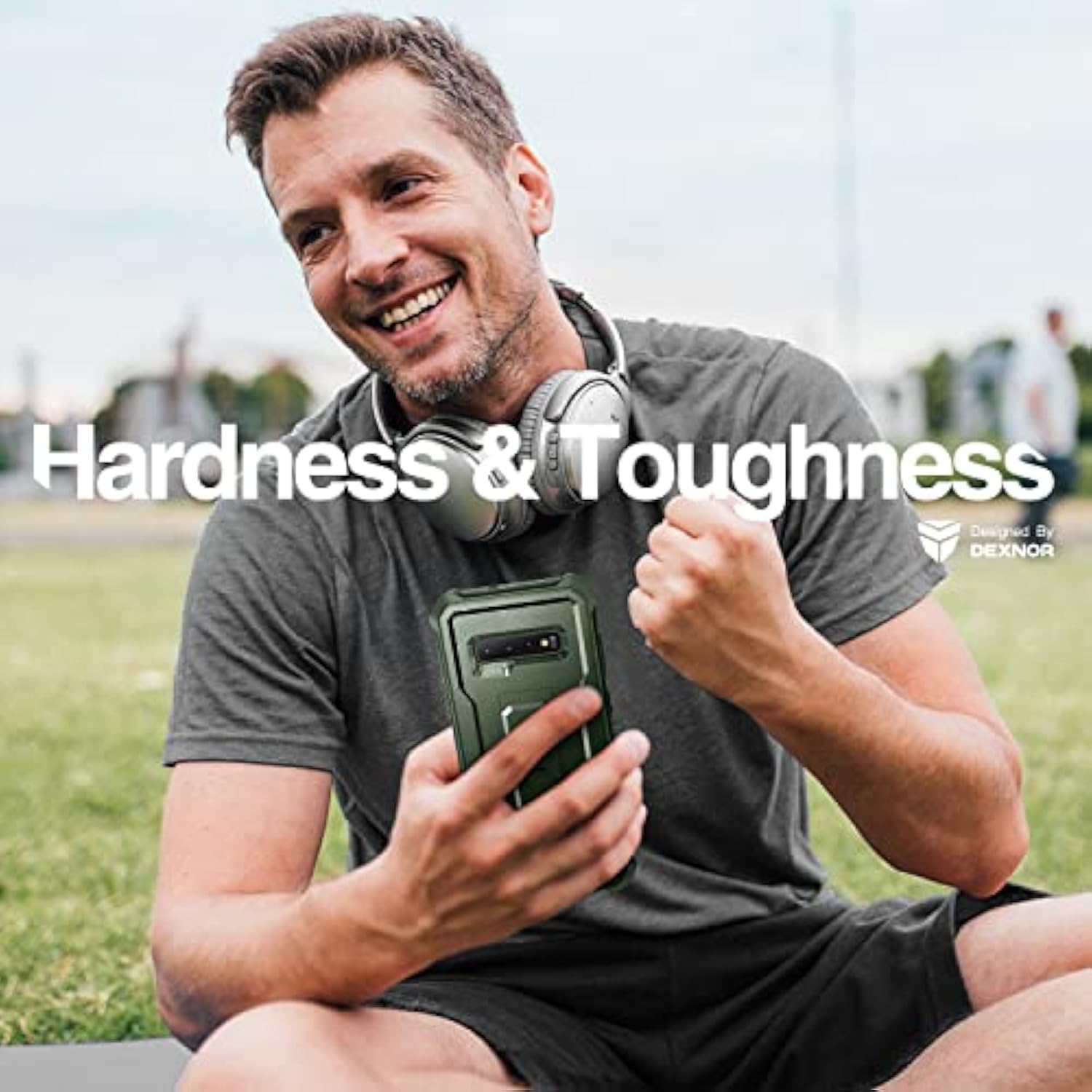 For Samsung Galaxy S10 Case, [Built In Screen Protector And Kickstand] Heavy Duty Grade Protection Shockproof Protective Cover For Samsung Galaxy S10 Army Green