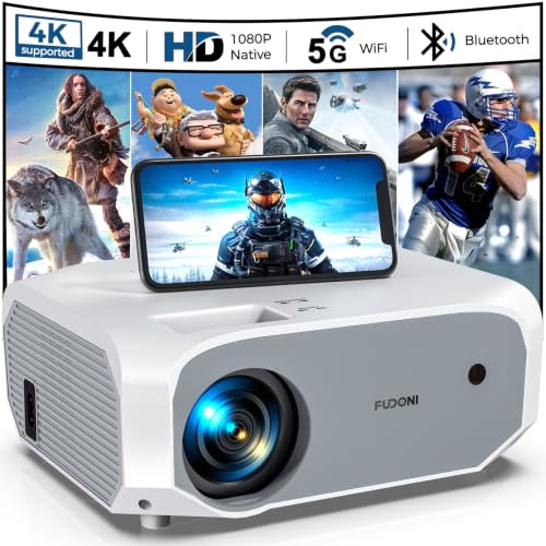 Projector With Wifi And Bluetooth, Outdoor 4K Support 18000L Projector Hd 1080P Max 300" Display, Movie Video Portable Home Theater Projector Compatible With Usb/Hdmi/Ios/Android/Tv Stick