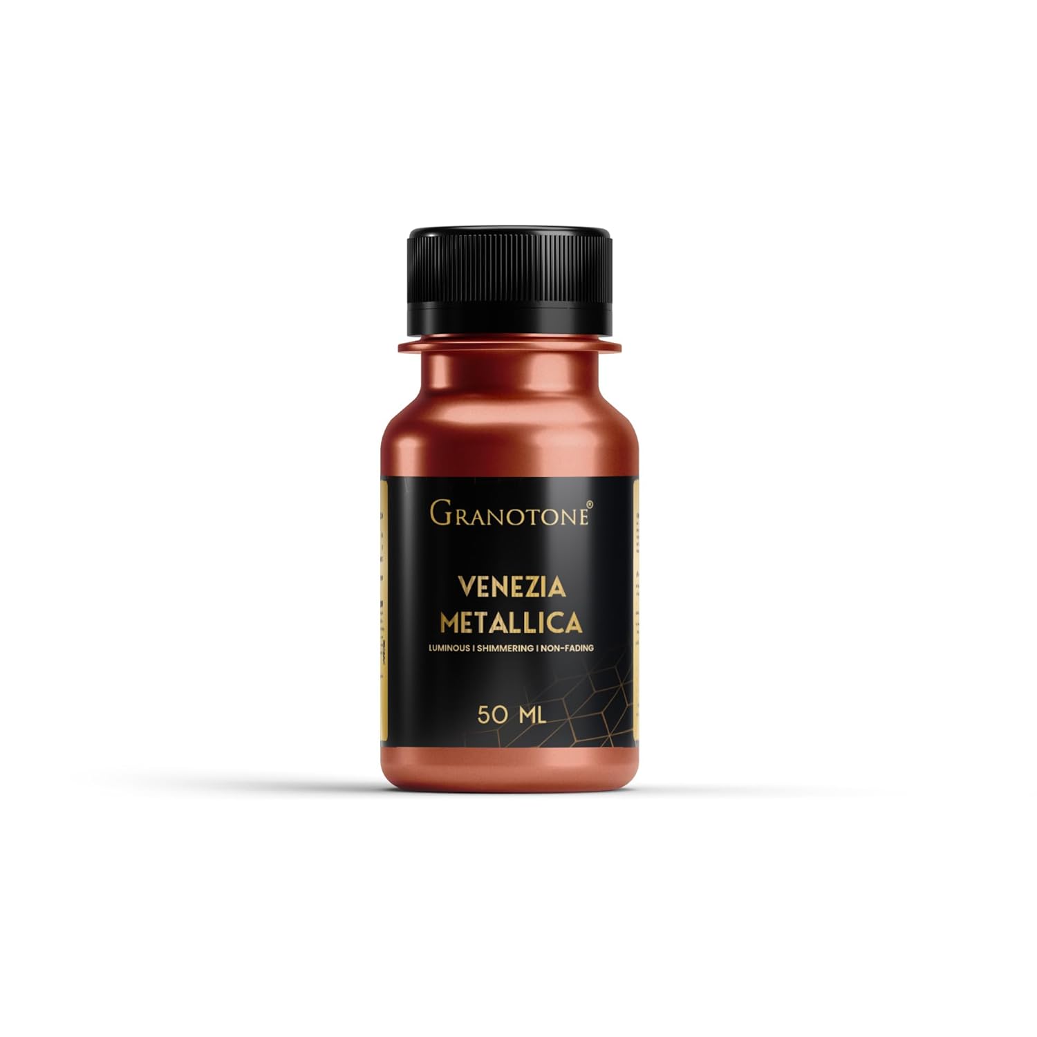 Acrylic Venezia Metallic Colour Copper | 50 Ml | Extra Sheen | Non Fading | Indoor/Outdoor | Non Toxic | Multi-Surface | Pro Artist, Hobby Painters & Kid | Made In India