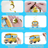 Back To School Decorations Welcome Back To School Banner School Bus Table Centerpieces Apple Pencil Hanging Swirl For Classroom Office Home First Day Of School Party Supplies
