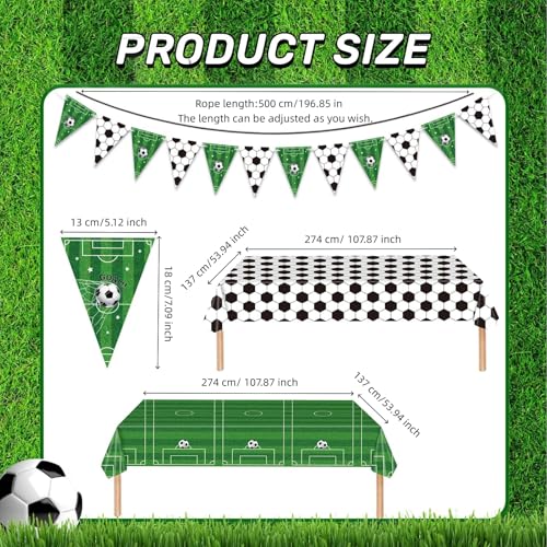 Soccer Party Decorations Disposable Tablecloth Soccer Table Cloth