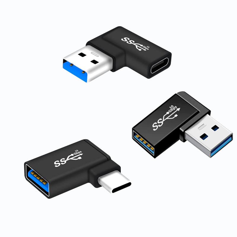 Right Angle Usb C To Usb A Adapte High-Speed Data Transfer,Thunderbolt 3 To Us