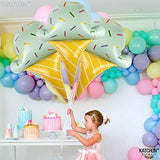 , Giant Ice Cream Balloons - 37 Inch, Pack Of 3 | Ice Cream Cone Balloon For Icecream Birthday Party Decorations | Summer Party Decorations | Baby Shower Decoration, Birthday Decoration