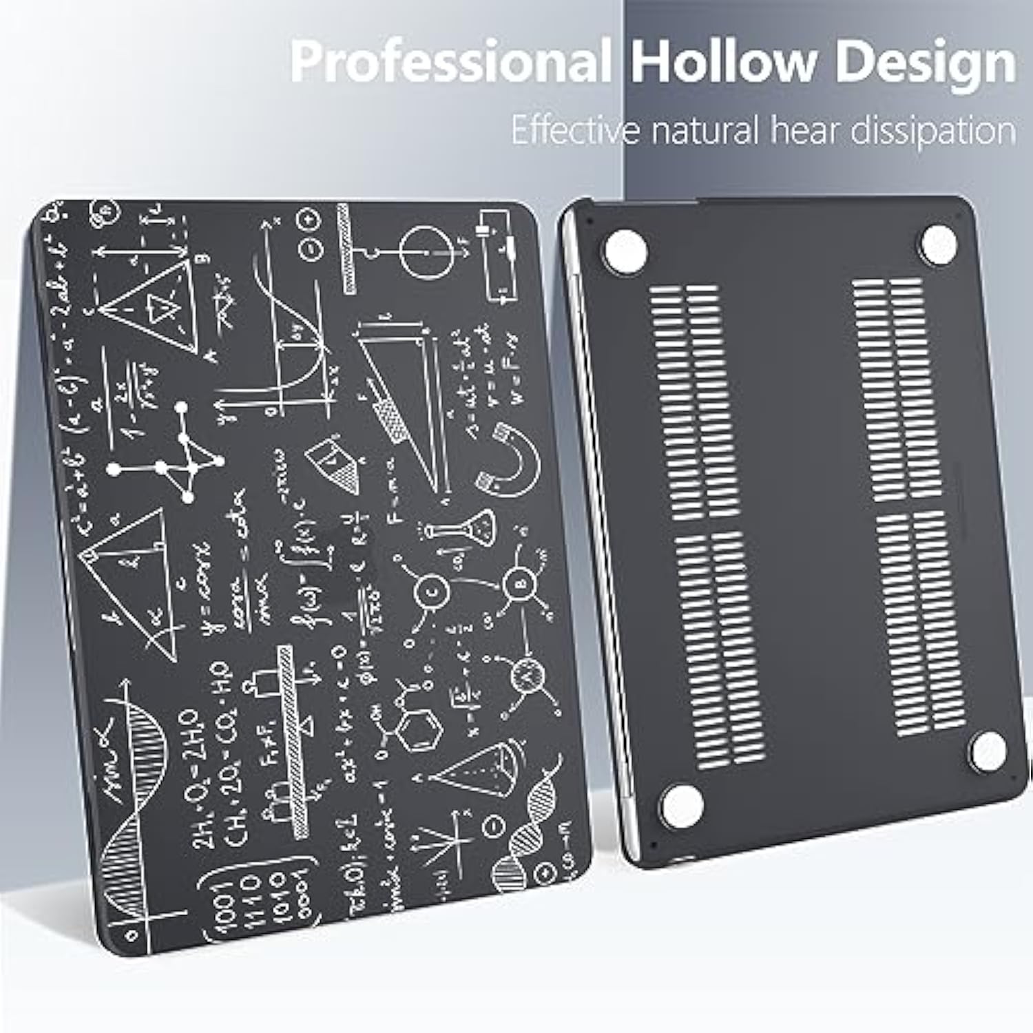 Case For 15-Inch Macbook Air 2025 M4 2024 M3 2023 M2 Chip Model A3241/A3114, Unique Designed Protective Plastic Hardshell & Keyboard Cover -Durable Scratch-Resistant, Scientific Formula