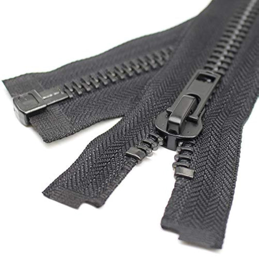 #10 24 Inch Black Nickel Separating Jacket Zipper Large Y-Teeth Metal