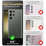 Full Body Case For Samsung Galaxy S23 Ultra 5G/6.8 Inches, [Extra Front Frame] Heavy Duty Military Protection Built-In Screen Protector And Kickstand For Samsung S23 Ultra 5G,Phantom Purple