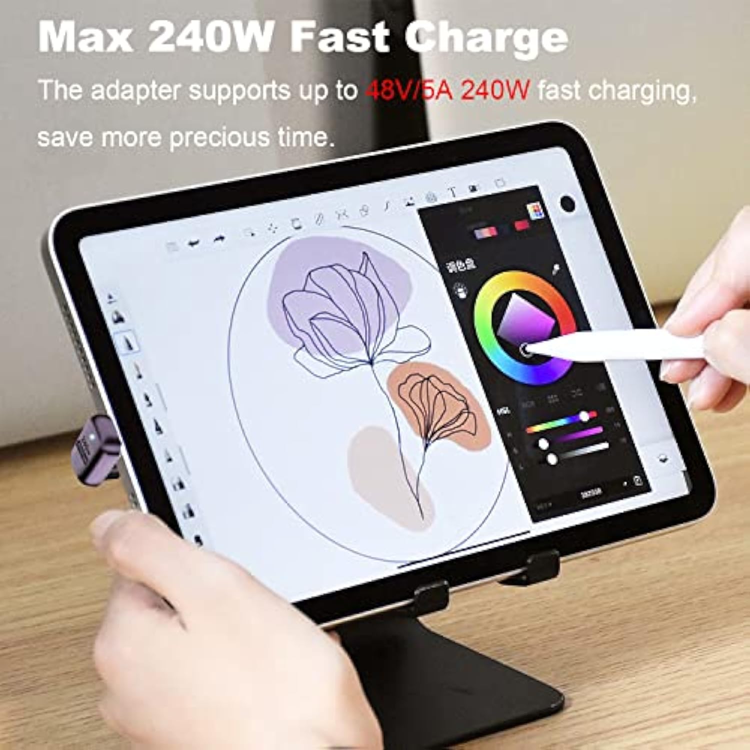 240W Usb C 180 Degree Adapter (2 Pack), U Shape Type C Male To Female 40Gbps C