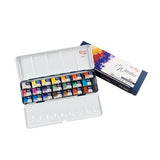 Monopigmented Professional Watercolor Paint Set, 21 Water Colors Of 2.5 Ml, High Lightfastness Paints Kit For Artists, Adult, Lightweight And Portable Metal Case