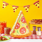 Pizza Pinata - Food Themed Birthday Party Decorations, Table Centerpiece (Small, 16.5 X 13.5 X 3 In)