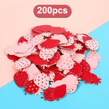 200Pcs Strawberry Dot Confetti Scatters For Baby Shower, Bee Birthday, Wedding, Table, Wall, Christmas, Halloween, Thanksgiving Party Decoration Supplies (Red)